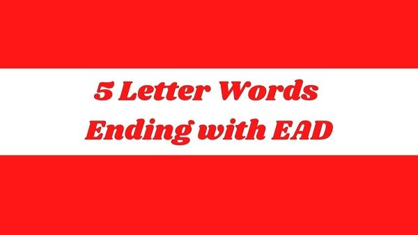 5 Letter Words Ending Ead Archives Nice Working Day