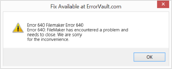 How To Fix FileMaker Error 640!