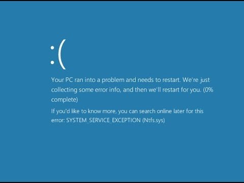 How to solve the issue reported by the error code “system service exception blue screen”